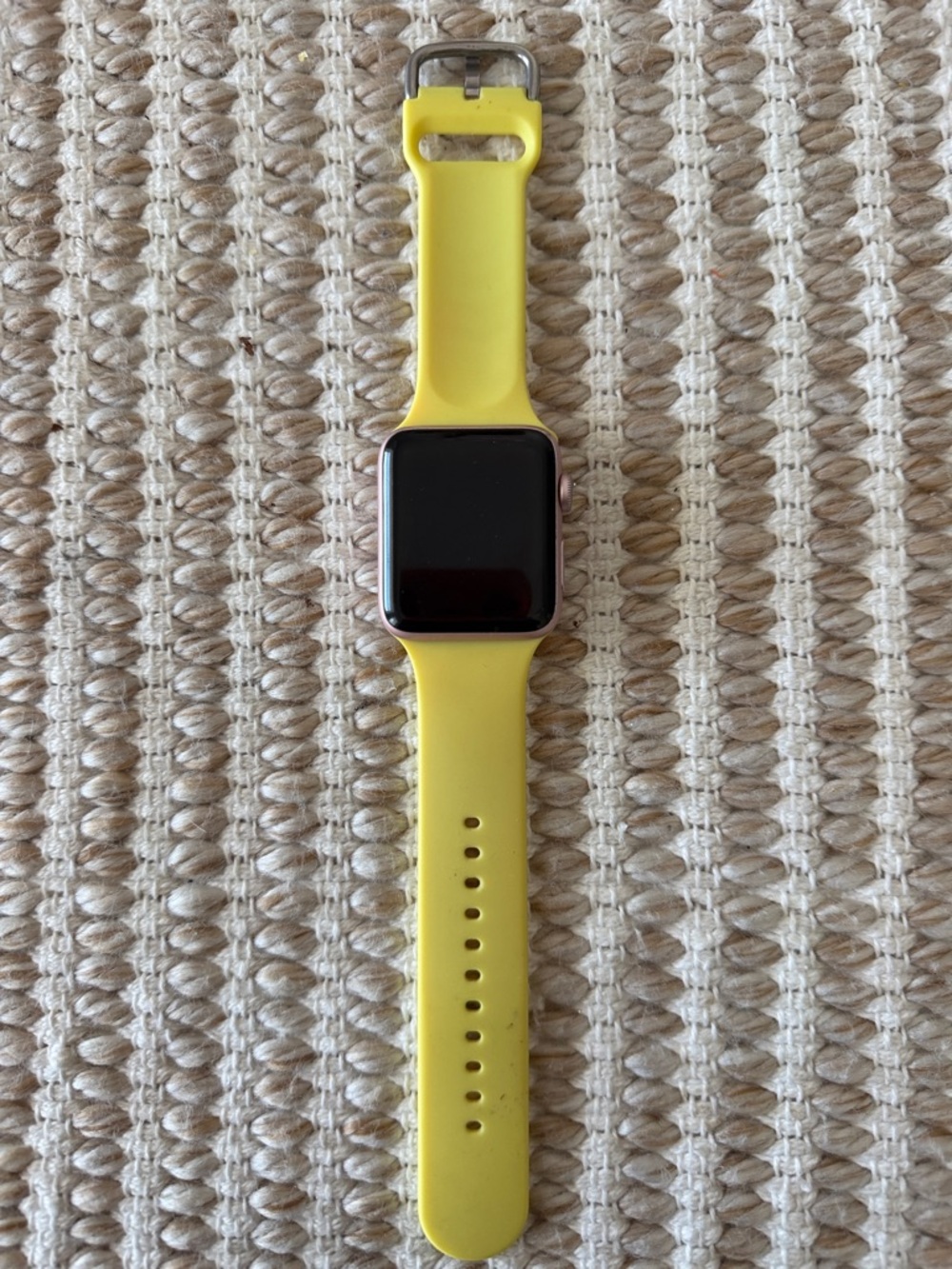 Smartwatch with Yellow Sport Band
